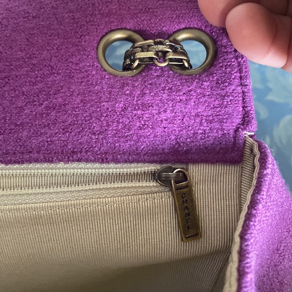 Authentic Chanel Classic flap Paneled Chocolate Bar Wool Jumbo Mademoiselle bag - Picture 2 of 16